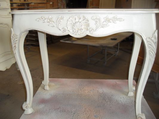 relookage console style louis XV provençal ivoire cadenet 84 